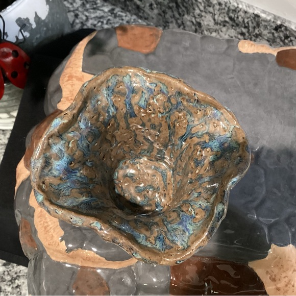 Handcrafted - Stunning - Beautiful - Ceramic Bowl - Vase - Candle Holder - RARE - Picture 7 of 14